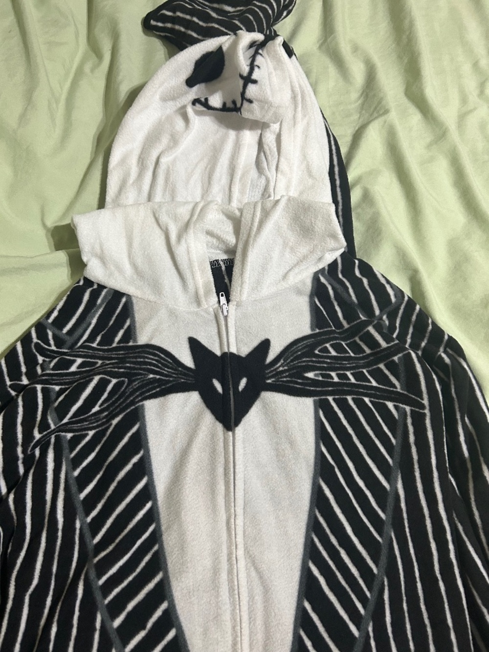 Jack Skellington Unionsuit/pajamas/Costume Adult XL